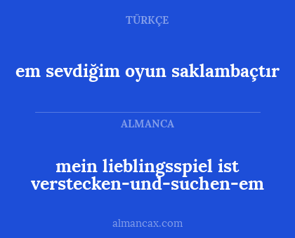 mein lieblingsspiel ist verstecken-und-suchen-em - em sevdiğim oyun saklambaçtır