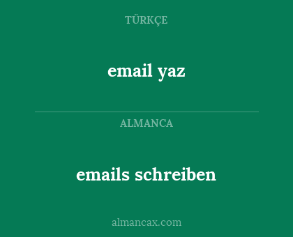 emails schreiben - email yaz