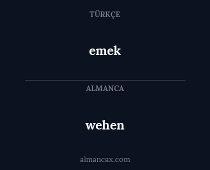 emek - wehen