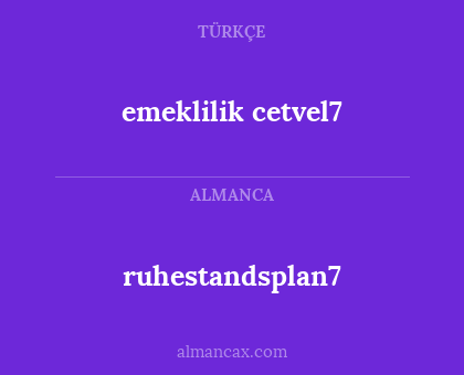 ruhestandsplan7 - emeklilik cetvel7