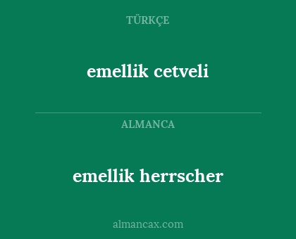 emellik herrscher - emellik cetveli