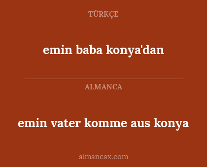 emin baba konya'dan - emin vater komme aus konya