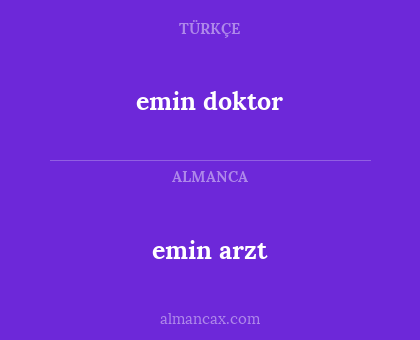 emin arzt - emin doktor