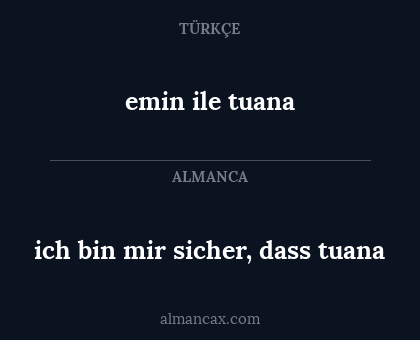 emin ile tuana - ich bin mir sicher, dass tuana