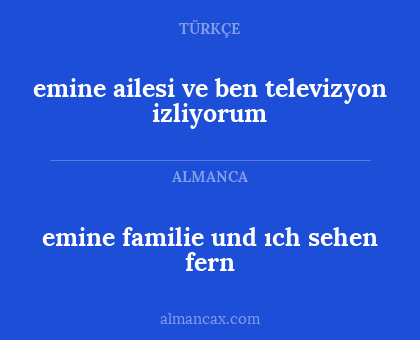 emine familie und ıch sehen fern - emine ailesi ve ben televizyon izliyorum