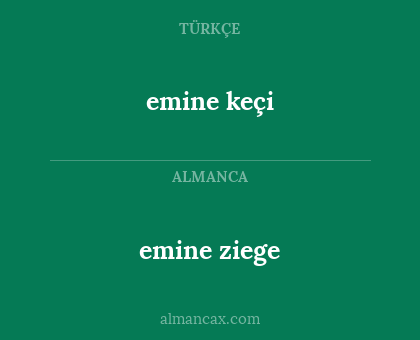 emine keçi - emine ziege