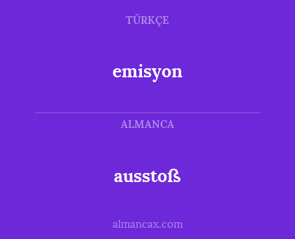 ausstoß - emisyon