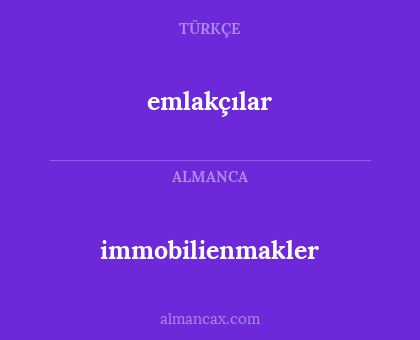 emlakçılar - immobilienmakler