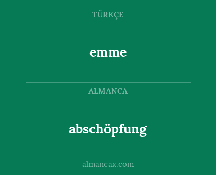 emme - abschöpfung