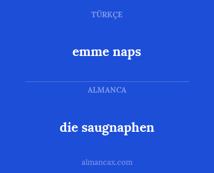 die saugnaphen - emme naps