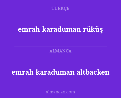 emrah karaduman altbacken - emrah karaduman rüküş