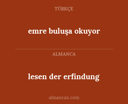lesen der erfindung - emre buluşa okuyor