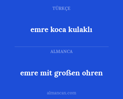 emre mit großen ohren - emre koca kulaklı