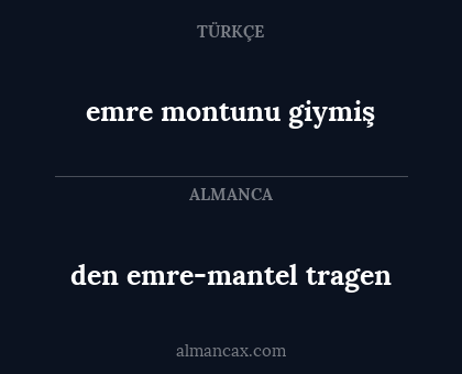 den emre-mantel tragen - emre montunu giymiş