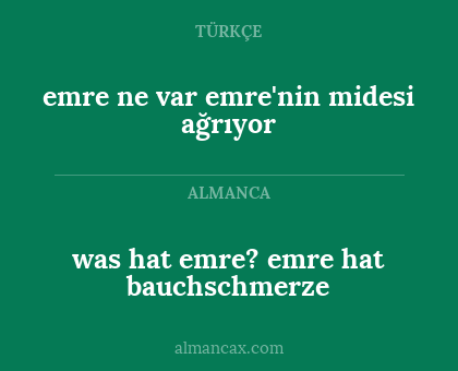 was hat emre? emre hat bauchschmerze - emre ne var emre'nin midesi ağrıyor