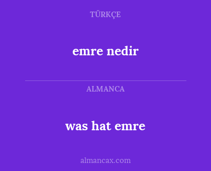 emre nedir - was hat emre