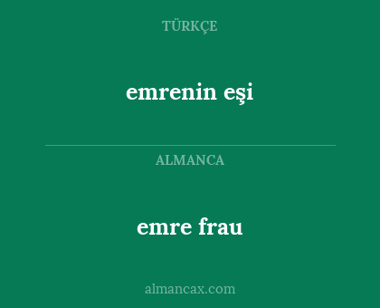 emrenin eşi - emre frau