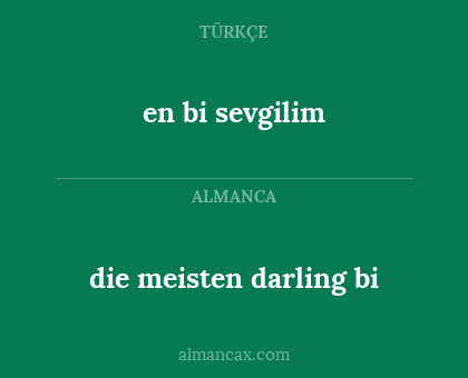 die meisten darling bi - en bi sevgilim