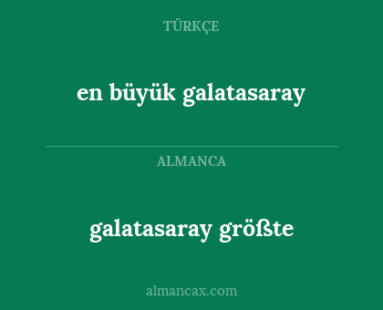 galatasaray größte - en büyük galatasaray