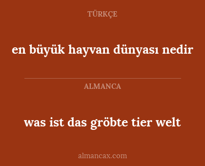 was ist das gröbte tier welt - en büyük hayvan dünyası nedir
