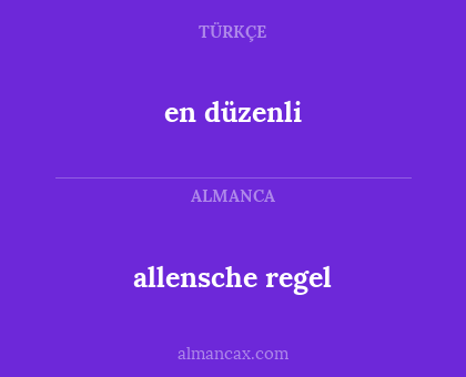 allensche regel - en düzenli