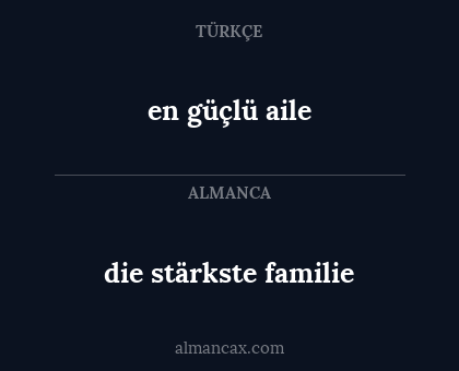 die stärkste familie - en güçlü aile