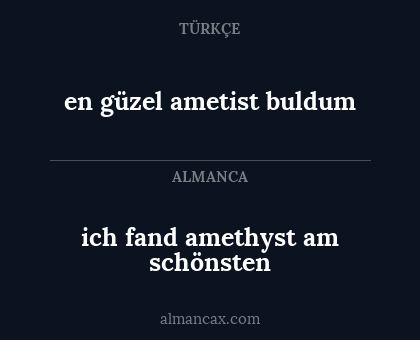 ich fand amethyst am schönsten - en güzel ametist buldum