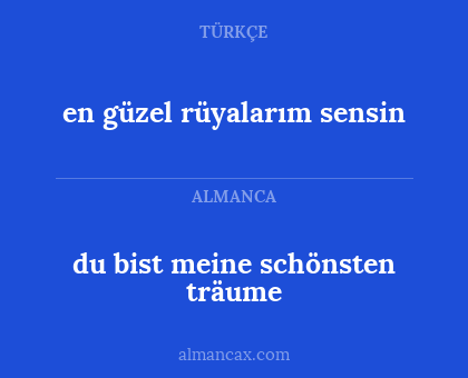 du bist meine schönsten träume - en güzel rüyalarım sensin
