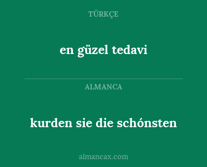 en güzel tedavi - kurden sie die schónsten