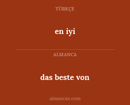 en iyi - das beste von