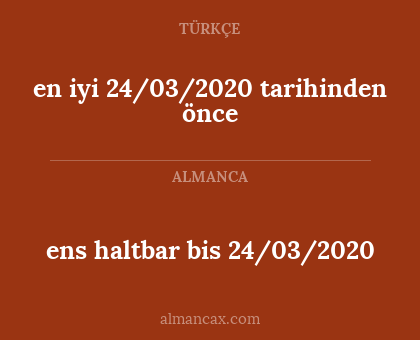 ens haltbar bis 24/03/2020 - en iyi 24/03/2020 tarihinden önce