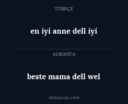 en iyi anne dell iyi - beste mama dell wel