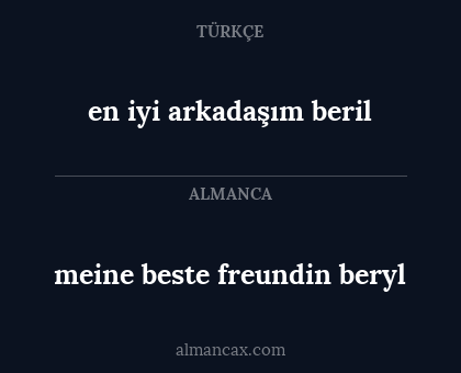 en iyi arkadaşım beril - meine beste freundin beryl