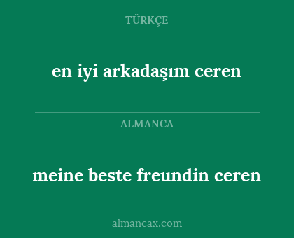 en iyi arkadaşım ceren - meine beste freundin ceren