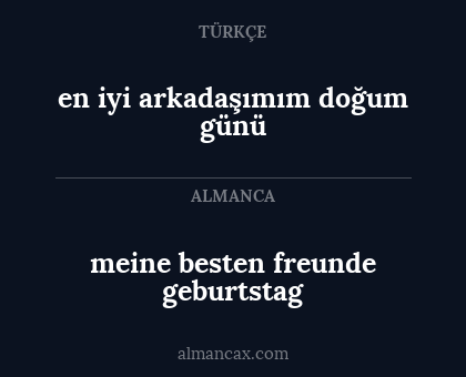 meine besten freunde geburtstag - en iyi arkadaşımım doğum günü