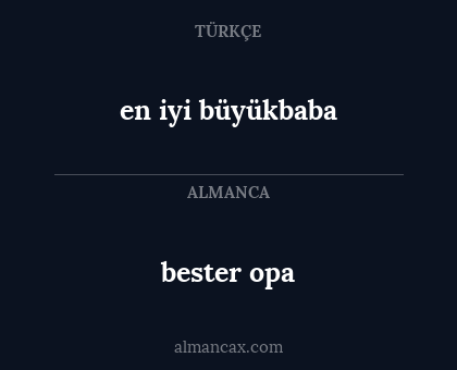 en iyi büyükbaba - bester opa