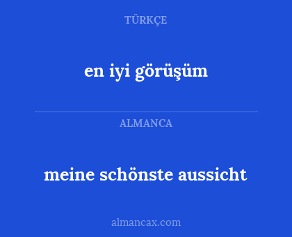 meine schönste aussicht - en iyi görüşüm