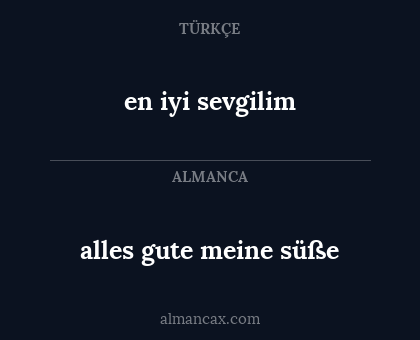 en iyi sevgilim - alles gute meine süße