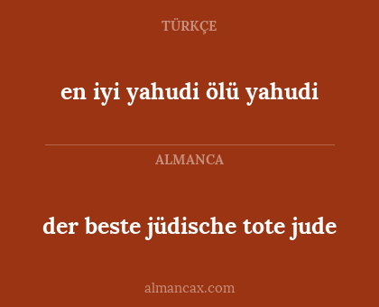 en iyi yahudi ölü yahudi - der beste jüdische tote jude