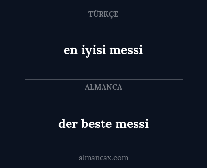 en iyisi messi - der beste messi