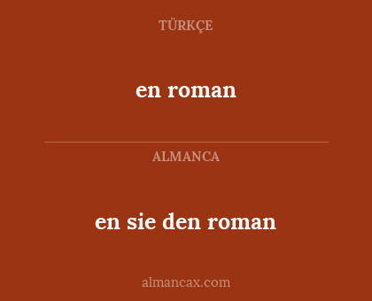 en roman - en sie den roman