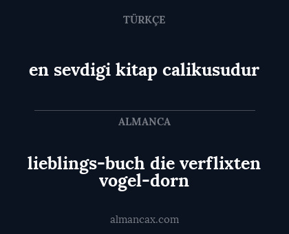 lieblings-buch die verflixten vogel-dorn - en sevdigi kitap calikusudur