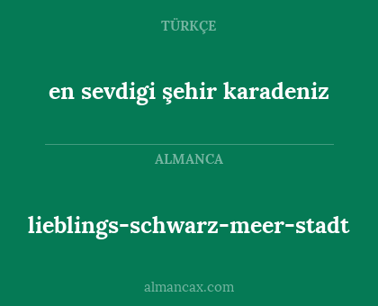 lieblings-schwarz-meer-stadt - en sevdigi şehir karadeniz