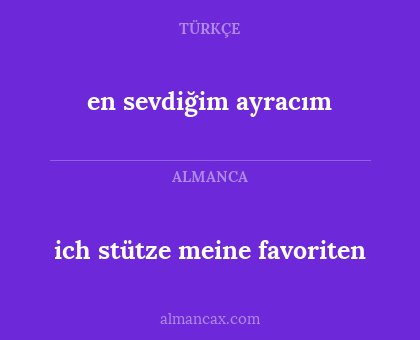 en sevdiğim ayracım - ich stütze meine favoriten