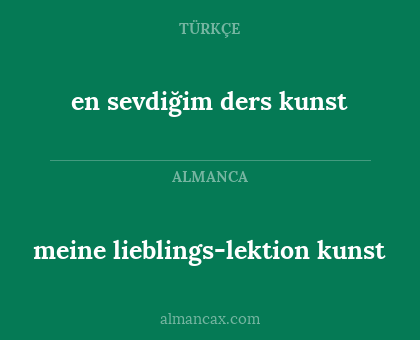 en sevdiğim ders kunst - meine lieblings-lektion kunst