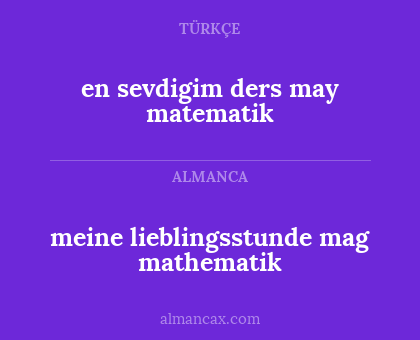 en sevdigim ders may matematik - meine lieblingsstunde mag mathematik