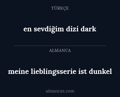 en sevdiğim dizi dark - meine lieblingsserie ist dunkel
