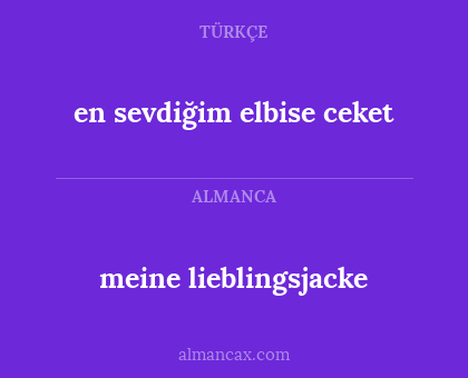 en sevdiğim elbise ceket - meine lieblingsjacke