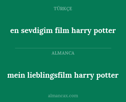 mein lieblingsfilm harry potter - en sevdigim film harry potter