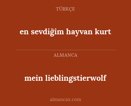 en sevdiğim hayvan kurt - mein lieblingstierwolf